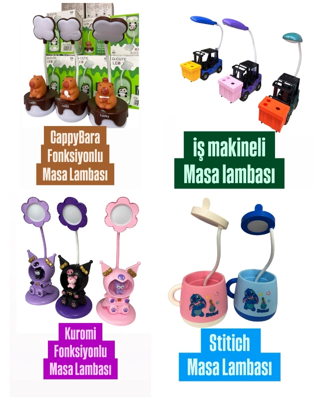 LÜKS MODEL MASA LAMBALARI / 10LU PAKET KARIŞIK